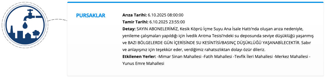 Ankara'da sular ne zaman gelecek? 6 Ekim Çankaya, Polatlı, Mamak, Keçiören, Gölbaşı ve Altındağ su kesintisi saatleri - 5. Resim