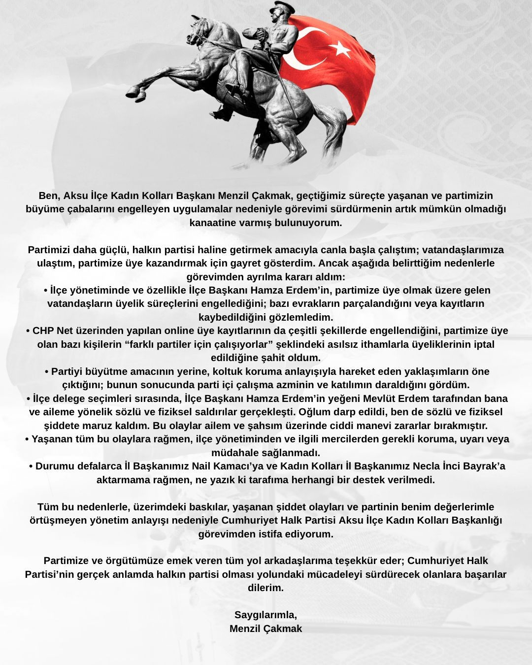 CHP'li kadın kolları başkanı Menzil Çakmak istifa etti! Şiddet iddiası skandal - 2. Resim