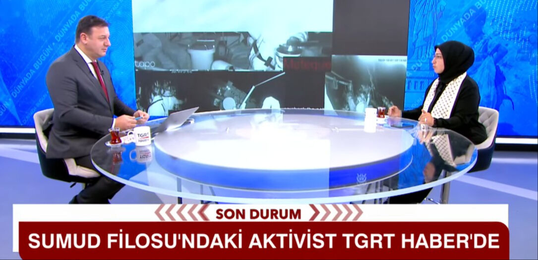 Sumud Filosu'ndaki aktivist TGRT Haber'e konuştu: Zorla başörtümü çıkarıp fotoğrafımı çektiler! - 1. Resim