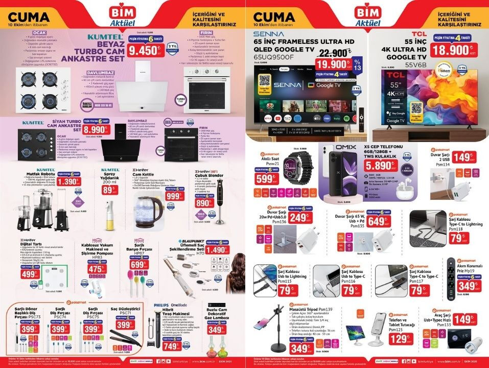 10 Ekim BİM aktüel ürünler! Ankastre setler, teknoloji ürünleri ve daha fazlası geliyor - 1. Resim