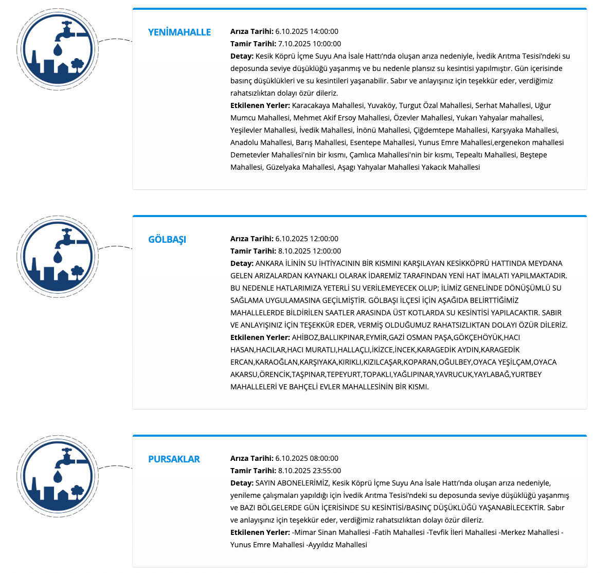 ASKİ Ankara su kesintisi 7-8 Ekim! Ankara'da sular ne zaman, saat kaçta gelecek? - 4. Resim