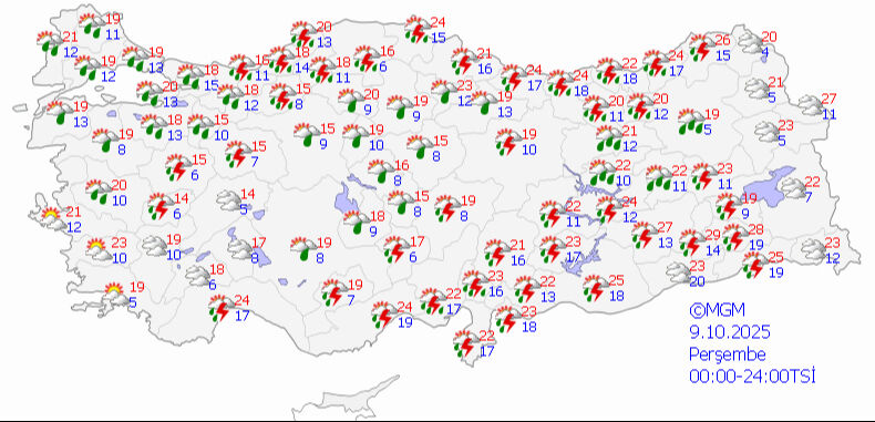 Meteoroloji haritayı güncelledi! 39 il için sağanak yağış ve fırtına uyarısı - 4. Resim