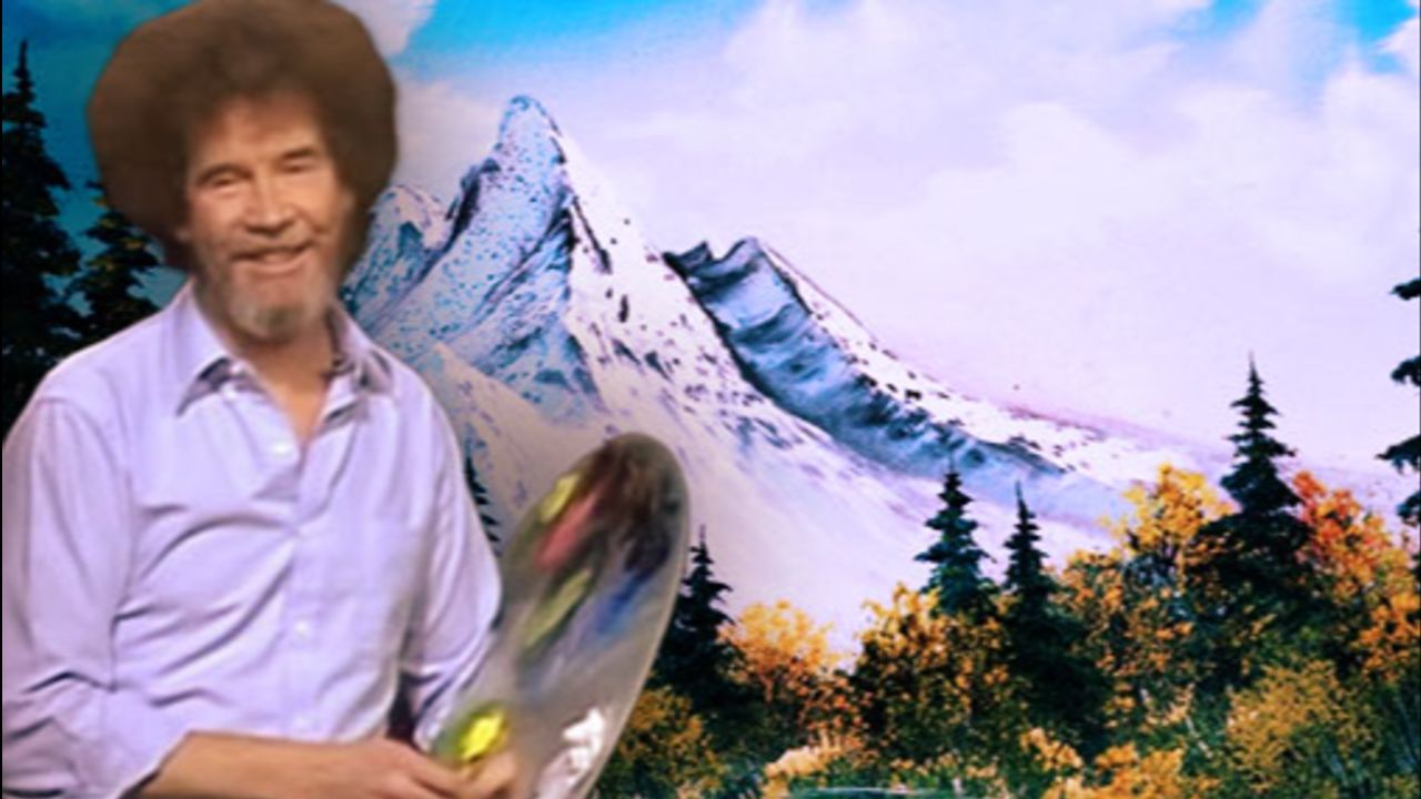 "Belki şurada küçük mutlu bir ağaç vardır" diyen ünlü ressam Bob Ross'un tabloları açık artırmaya çıkıyor!