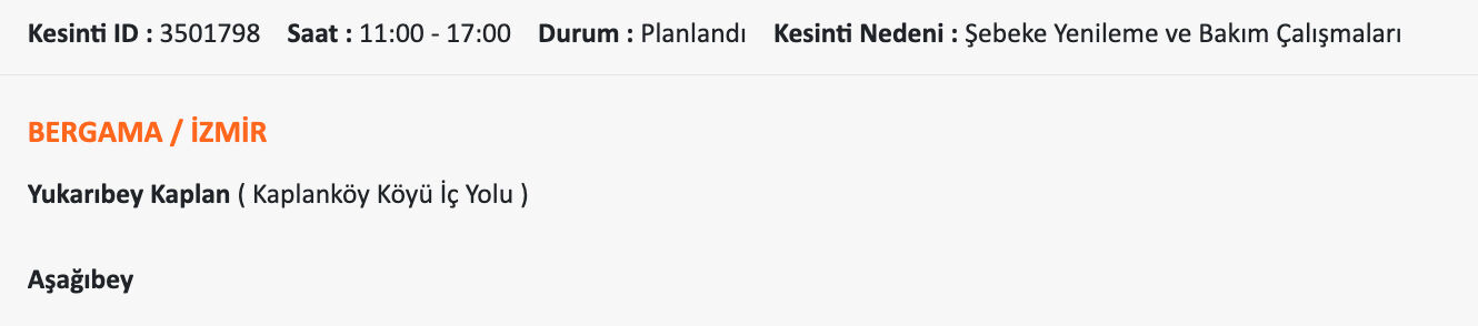 Gediz elektrik kesintisi: 9 Ekim İzmir'de elektrik kesintisi ne zaman gelecek? Güzelyalı, Urla, Torbalı.... Gediz elektrik kesintisi: 9 Ekim İzmir'de elektrik kesintisi ne zaman gelecek? Güzelyalı, Urla, Torbalı.... - 3. Resim