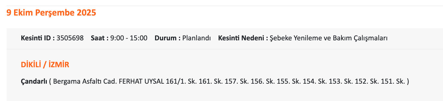 Gediz elektrik kesintisi: 9 Ekim İzmir'de elektrik kesintisi ne zaman gelecek? Güzelyalı, Urla, Torbalı.... Gediz elektrik kesintisi: 9 Ekim İzmir'de elektrik kesintisi ne zaman gelecek? Güzelyalı, Urla, Torbalı.... - 9. Resim