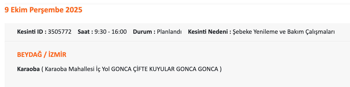 Gediz elektrik kesintisi: 9 Ekim İzmir'de elektrik kesintisi ne zaman gelecek? Güzelyalı, Urla, Torbalı.... Gediz elektrik kesintisi: 9 Ekim İzmir'de elektrik kesintisi ne zaman gelecek? Güzelyalı, Urla, Torbalı.... - 5. Resim