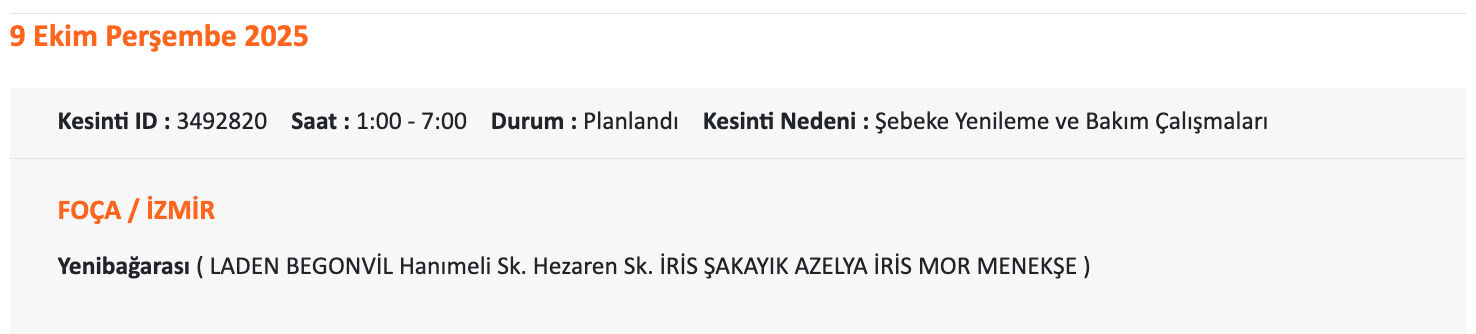 Gediz elektrik kesintisi: 9 Ekim İzmir'de elektrik kesintisi ne zaman gelecek? Güzelyalı, Urla, Torbalı.... Gediz elektrik kesintisi: 9 Ekim İzmir'de elektrik kesintisi ne zaman gelecek? Güzelyalı, Urla, Torbalı.... - 10. Resim