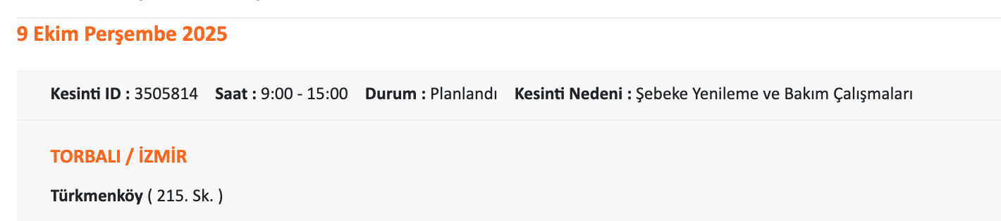 Gediz elektrik kesintisi: 9 Ekim İzmir'de elektrik kesintisi ne zaman gelecek? Güzelyalı, Urla, Torbalı.... Gediz elektrik kesintisi: 9 Ekim İzmir'de elektrik kesintisi ne zaman gelecek? Güzelyalı, Urla, Torbalı.... - 19. Resim