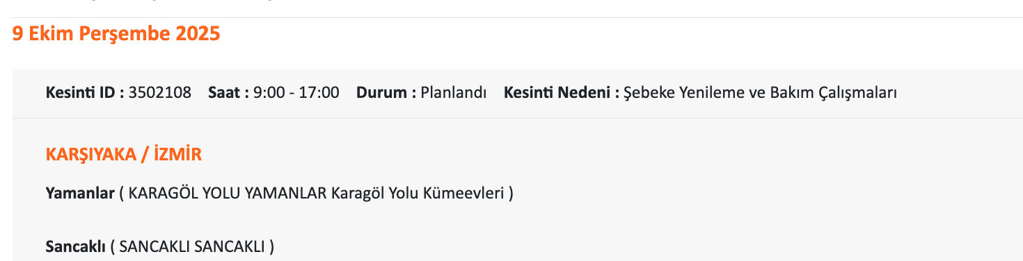 Gediz elektrik kesintisi: 9 Ekim İzmir'de elektrik kesintisi ne zaman gelecek? Güzelyalı, Urla, Torbalı.... Gediz elektrik kesintisi: 9 Ekim İzmir'de elektrik kesintisi ne zaman gelecek? Güzelyalı, Urla, Torbalı.... - 13. Resim