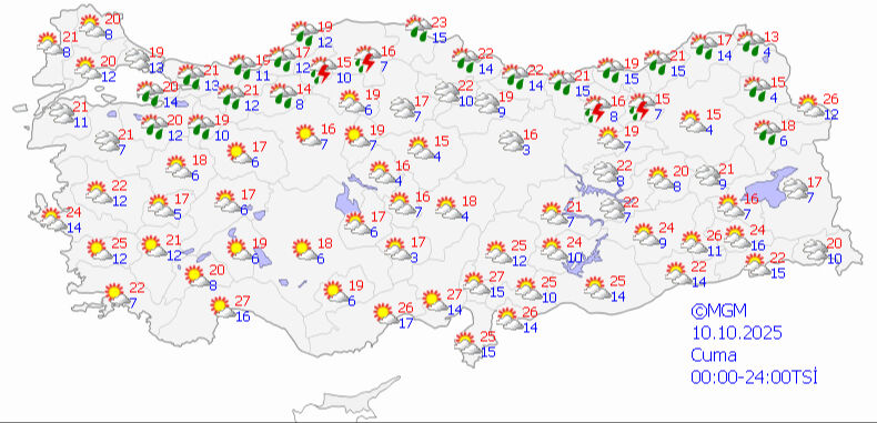 Meteoroloji haritasını güncelledi: Fırtına ve sağanak bir arada, 8 il alarmda! - 2. Resim