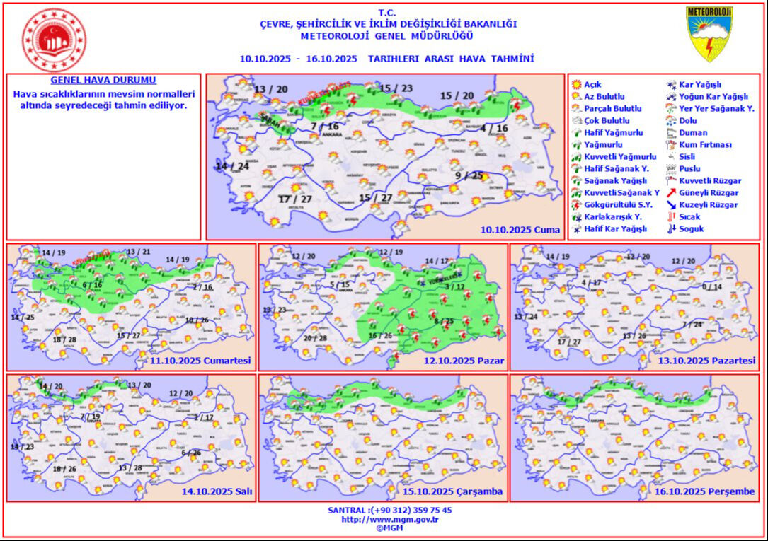 Meteoroloji'den gün gün hava tahmini: Bu bölgelere dikkat sağanak etkili olacak - 1. Resim