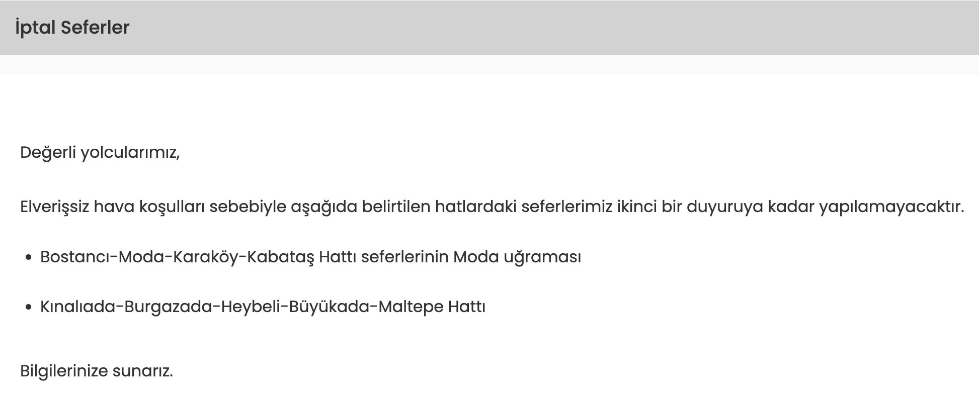 Vapur seferleri iptal mi? İstanbul Şehir Hatları duyuruda bulundu! - 2. Resim