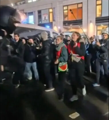 Almanya'da Filistin'e destek gösterilerinde ortalık karıştı! Polis, milletvekiline yumrukla saldırdı - 2. Resim