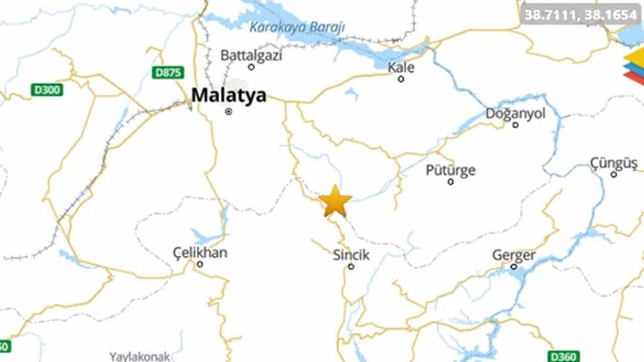 Malatya'da 3.5 büyüklüğünde deprem! İşte ilk veriler - 1. Resim