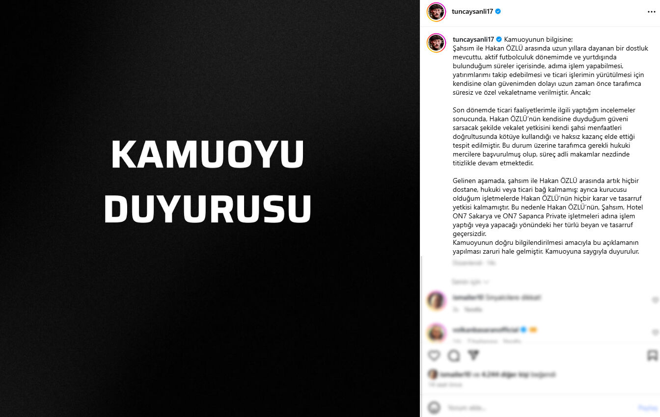 Tuncay Şanlı ortaklığı ve dostluğu bitirdi: Haksız kazanç elde etti! - 2. Resim