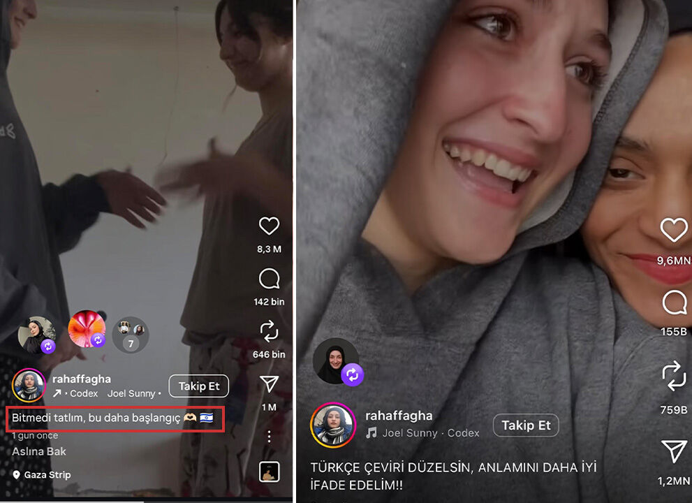 Gazzeli gencin paylaşımına Instagram'dan skandal Türkçe çeviri: Bitmedi tatlım, bu daha başlangıç - 1. Resim