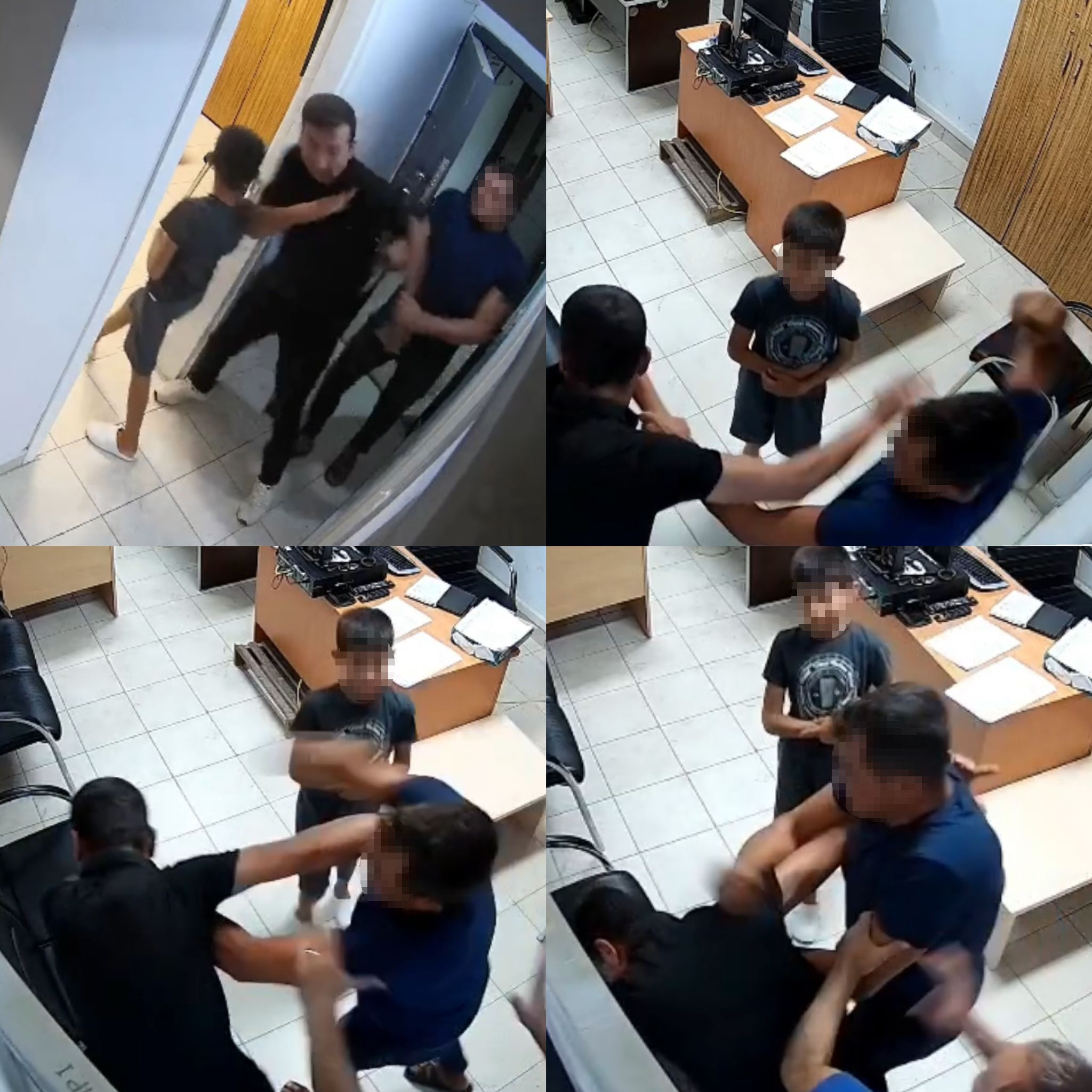 Her şey çocukların gözü önünde oldu! Karakolda kayınbirader dayağı - 1. Resim