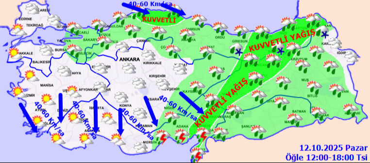 Meteoroloji haritası güncellendi! İstanbul ve birçok ilde sağanak yağış! - 2. Resim