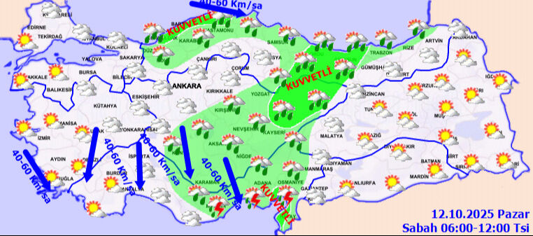 Meteoroloji haritası güncellendi! İstanbul ve birçok ilde sağanak yağış! - 3. Resim