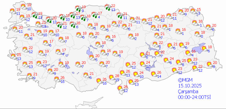 Meteoroloji tahminlerini güncelledi: 6 il sarı koda geçti, sıcaklık 10 derece birden düşüyor - 4. Resim
