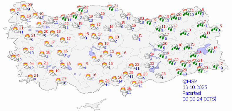 Meteoroloji tahminlerini güncelledi: 6 il sarı koda geçti, sıcaklık 10 derece birden düşüyor - 2. Resim