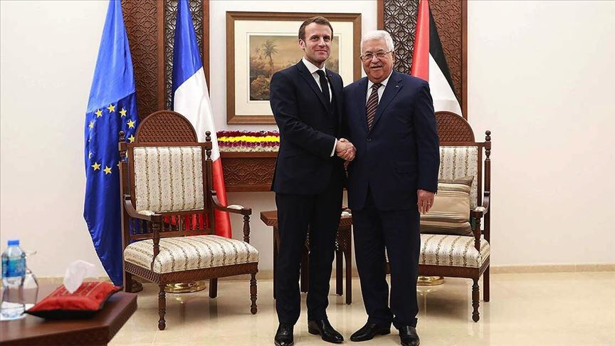 Abbas ile Macron arasında kritik görüşme! Masada "Gazze" var - 1. Resim