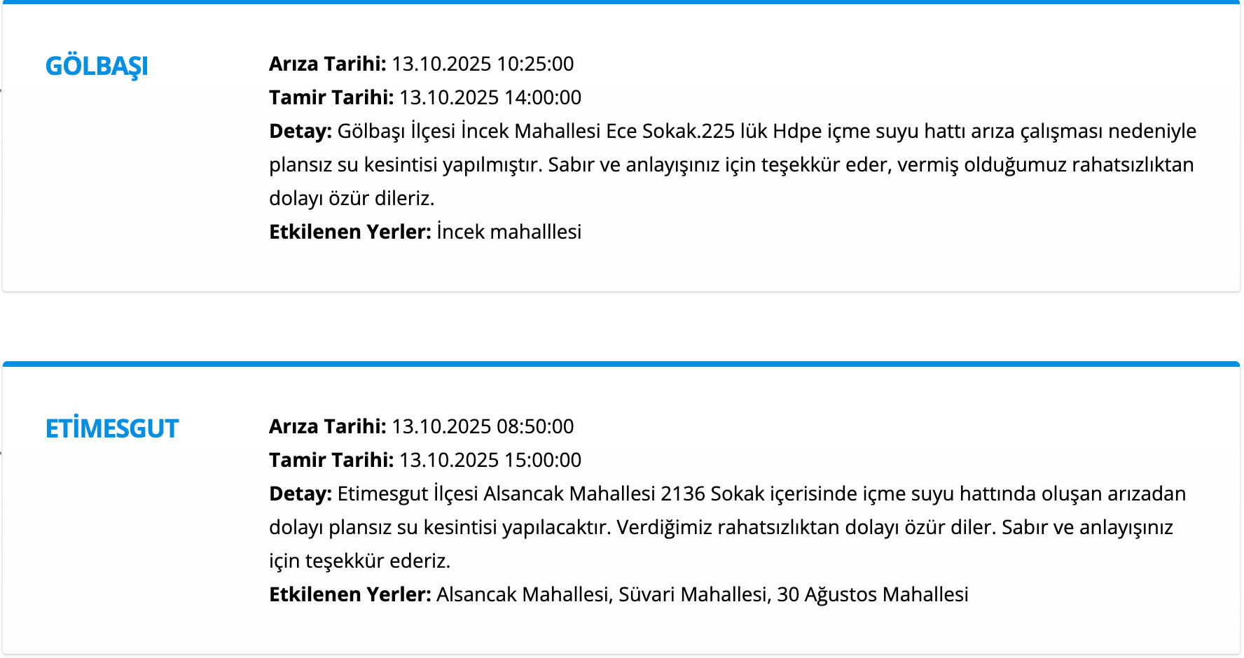 ASKİ su kesintisi programı! 13 Ekim Ankara'da sular ne zaman, kaçta gelecek? - 2. Resim