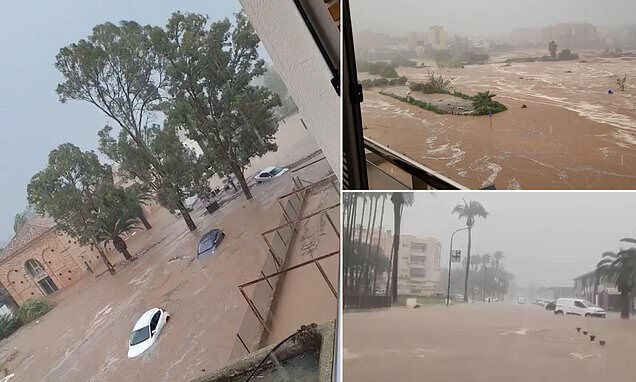 Lüks arabalar sele kapıldı! İspanya’yı vuran fırtına ülkeyi felç etti - 1. Resim