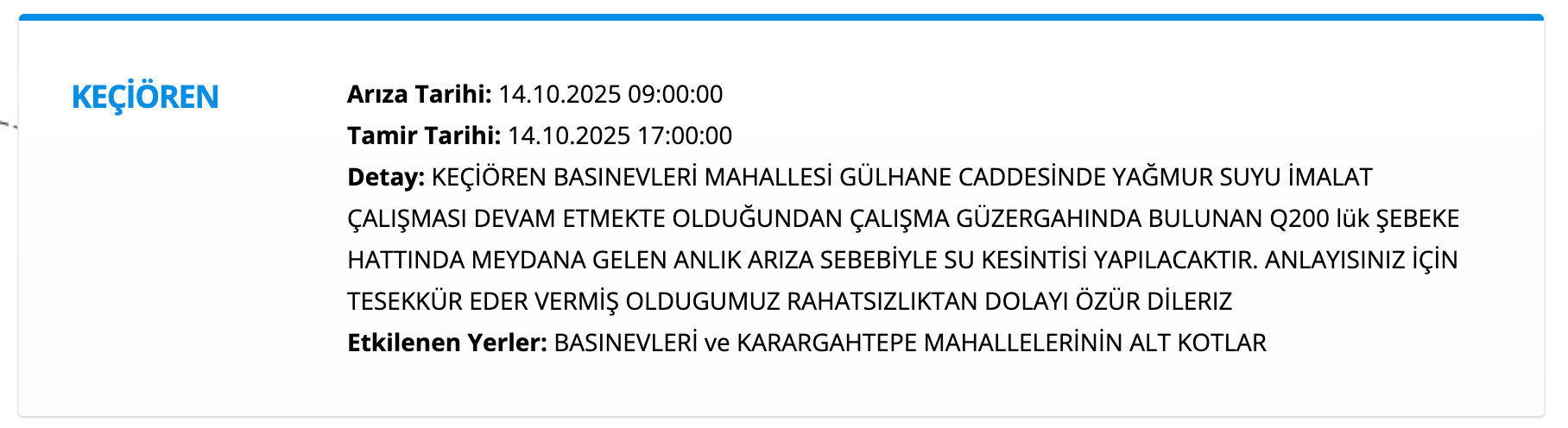Ankara su kesintisi! ASKİ duyurdu, Ankara'da sular ne zaman gelecek? 14 Ekim Mamak, Keçiören, Etimesgut... - 2. Resim