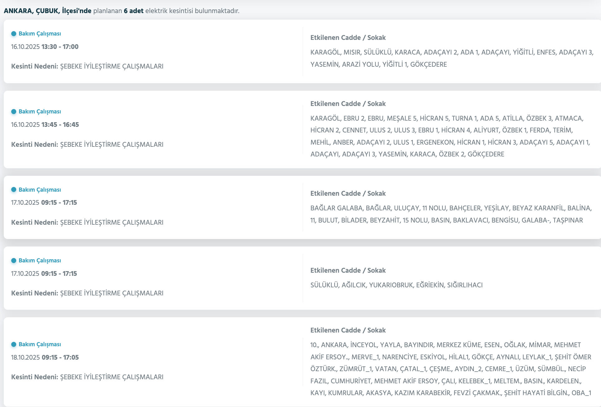 16 Ekim Ankara elektrik kesintisi sorgulama! Başkent EDAŞ duyurdu, Ankara'da elektrikler ne zaman gelecek? 16 Ekim Ankara elektrik kesintisi sorgulama! Başkent EDAŞ duyurdu, Ankara'da elektrikler ne zaman gelecek? - 9. Resim