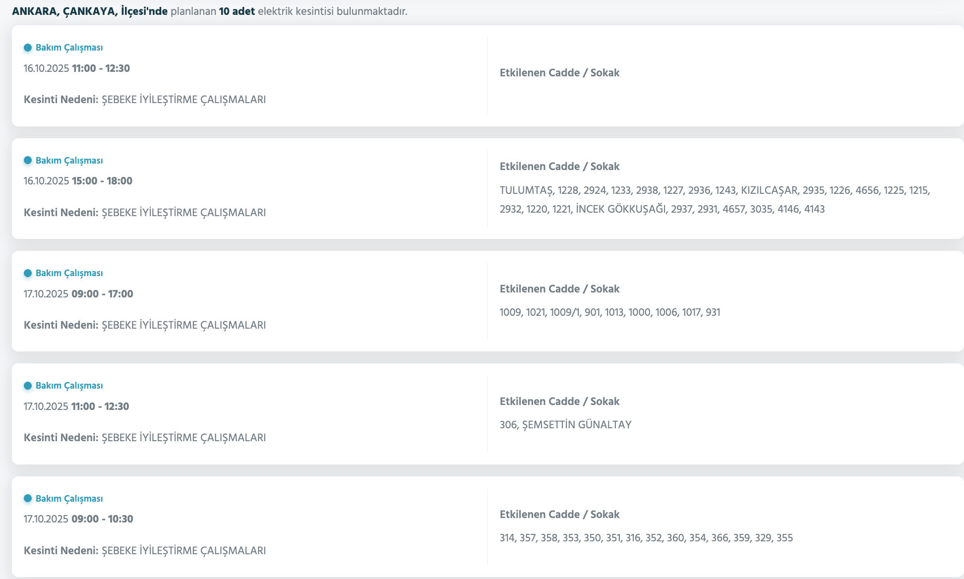 16 Ekim Ankara elektrik kesintisi sorgulama! Başkent EDAŞ duyurdu, Ankara'da elektrikler ne zaman gelecek? 16 Ekim Ankara elektrik kesintisi sorgulama! Başkent EDAŞ duyurdu, Ankara'da elektrikler ne zaman gelecek? - 7. Resim