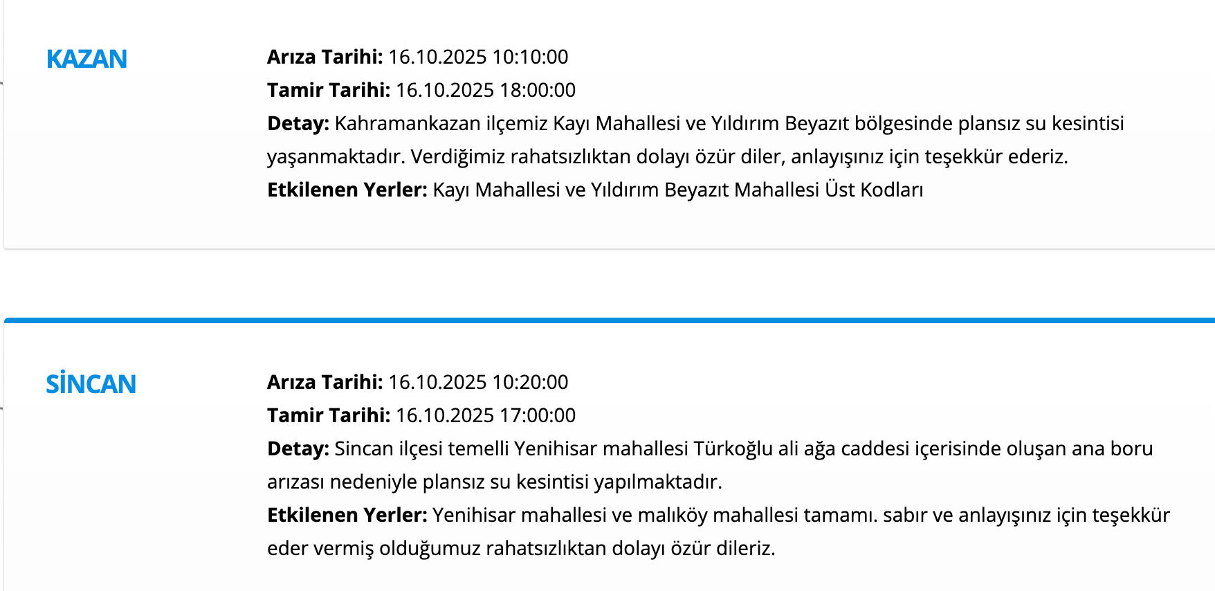 ASKİ su kesintisi! 16 Ekim Ankara'da sular ne zaman, saat kaçta gelecek? - 4. Resim