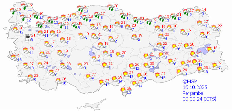 Sıcaklık düşmeye devam ediyor! Meteoroloji'den il il sağanak uyarısı Sıcaklık düşmeye devam ediyor! Meteoroloji'den il il sağanak uyarısı - 1. Resim
