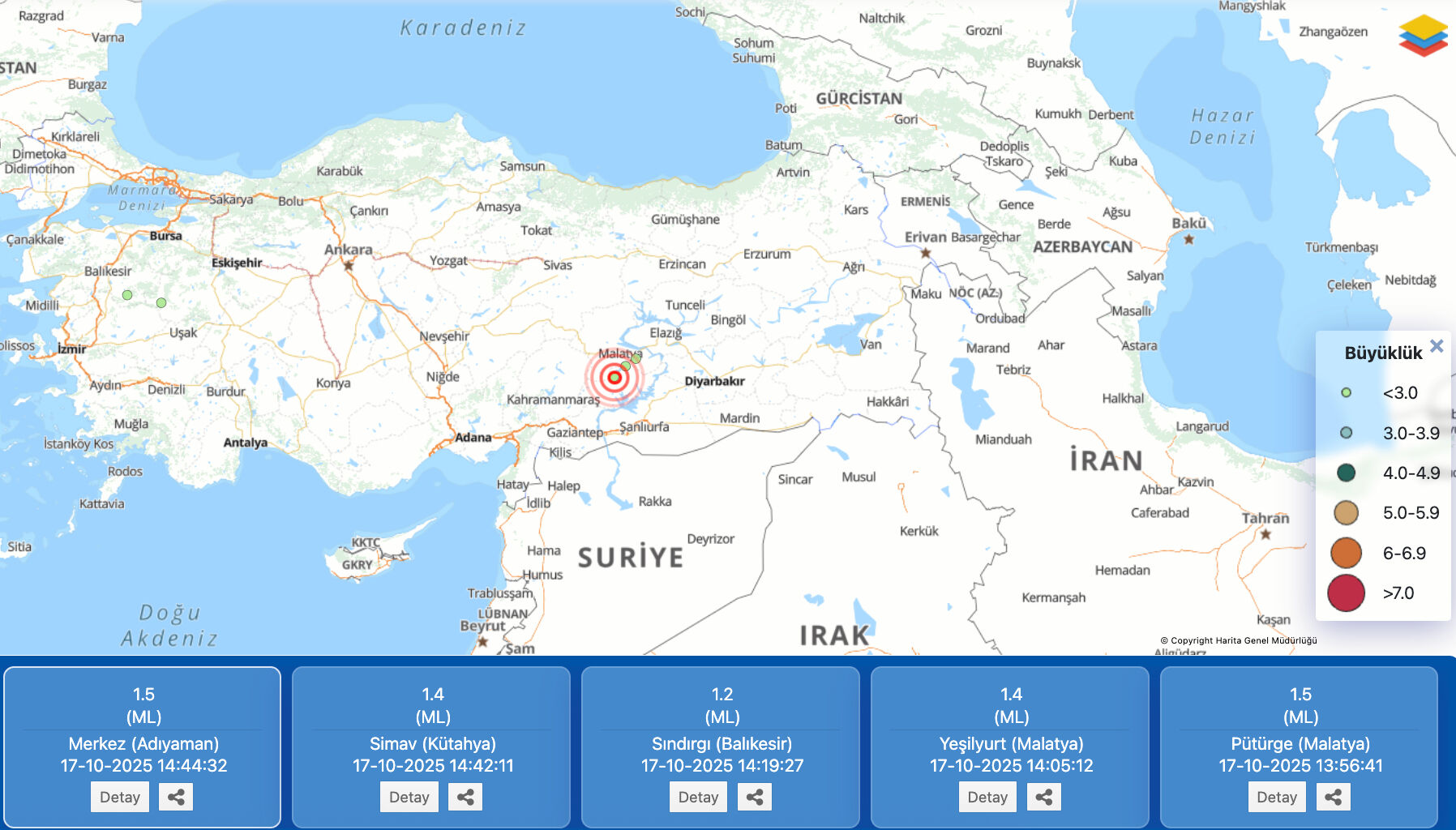 Bugün deprem oldu mu? 17 Ekim Son Depremler Listesi Bugün deprem oldu mu? 17 Ekim Son Depremler Listesi - 1. Resim