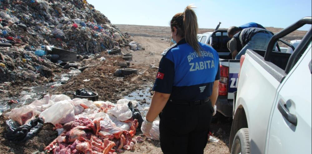 Şanlıurfa'da 1 ton bozuk ve kokmuş et geçirildi! Lokantalara satılacaktı - 2. Resim
