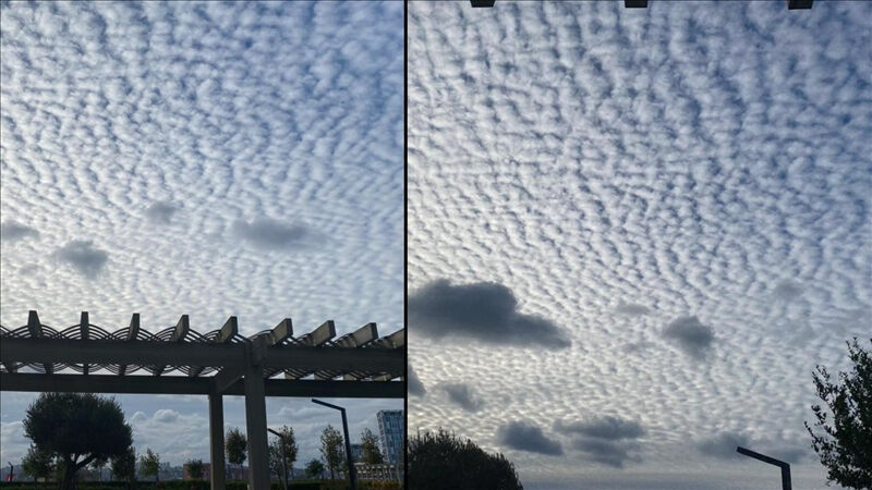 Deprem bulutları gerçek mi, nedir? Cirrocumulus bulutları merak ediliyor - 1. Resim