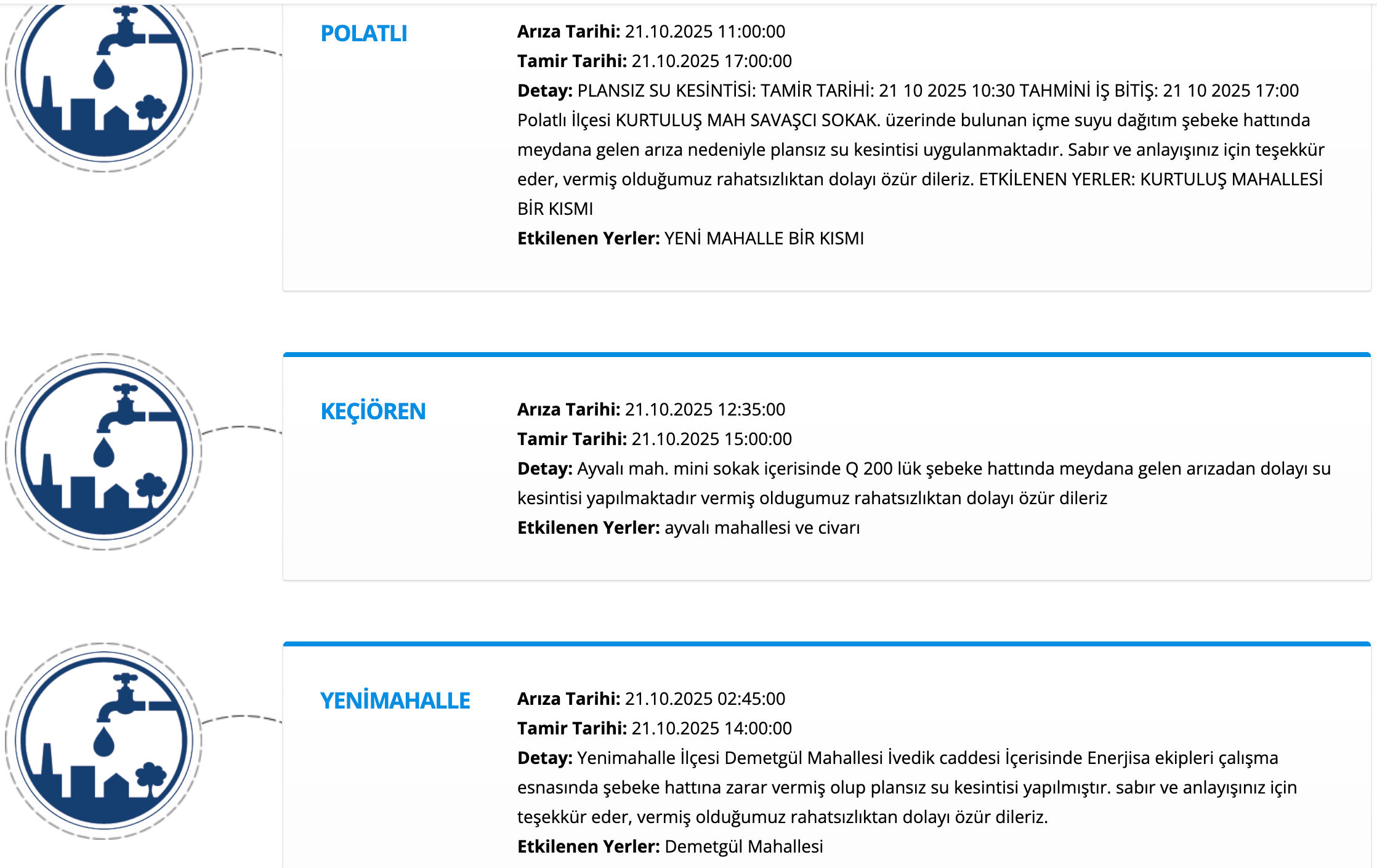 ASKİ su kesintisi: 21 Ekim Ankara su kesintisi olacak ilçeler duyuruldu! Ankara'da sular ne zaman gelecek? - 3. Resim