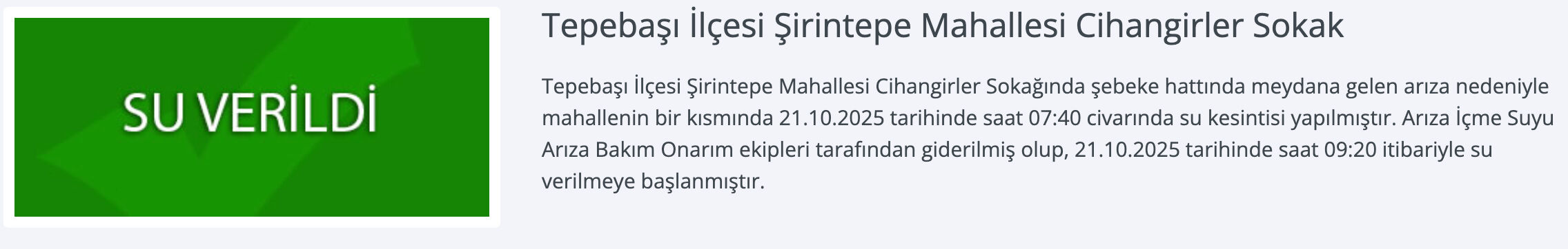 Eskişehir su kesintisi 21 Ekim: Sular ne zaman gelecek? - 1. Resim