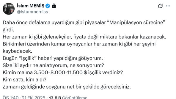 İslam Memiş'ten
