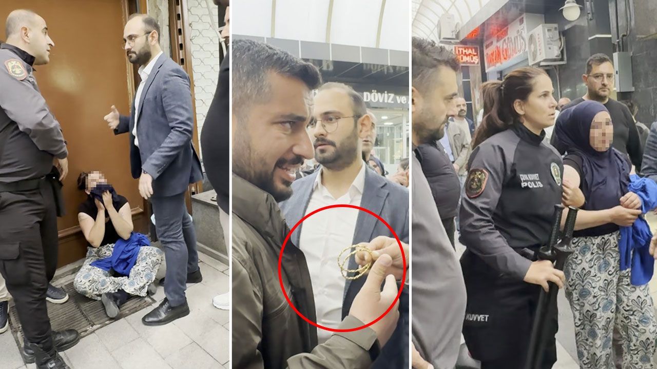 Sahte altın oyunu kapalı çarşıda bozuldu! Kolundaki bilezikleri gerçekleri ile değiştirdi