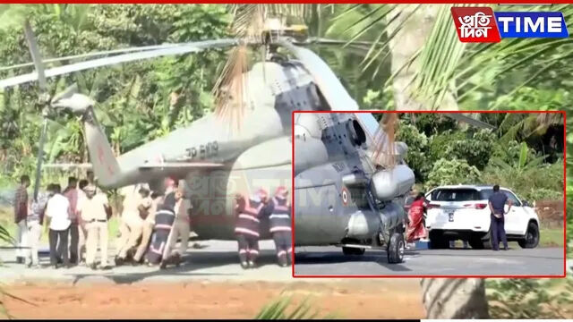 Hindistan Cumhurbaşkanı ölümden döndü Helikopter piste saplandı - 1. Resim