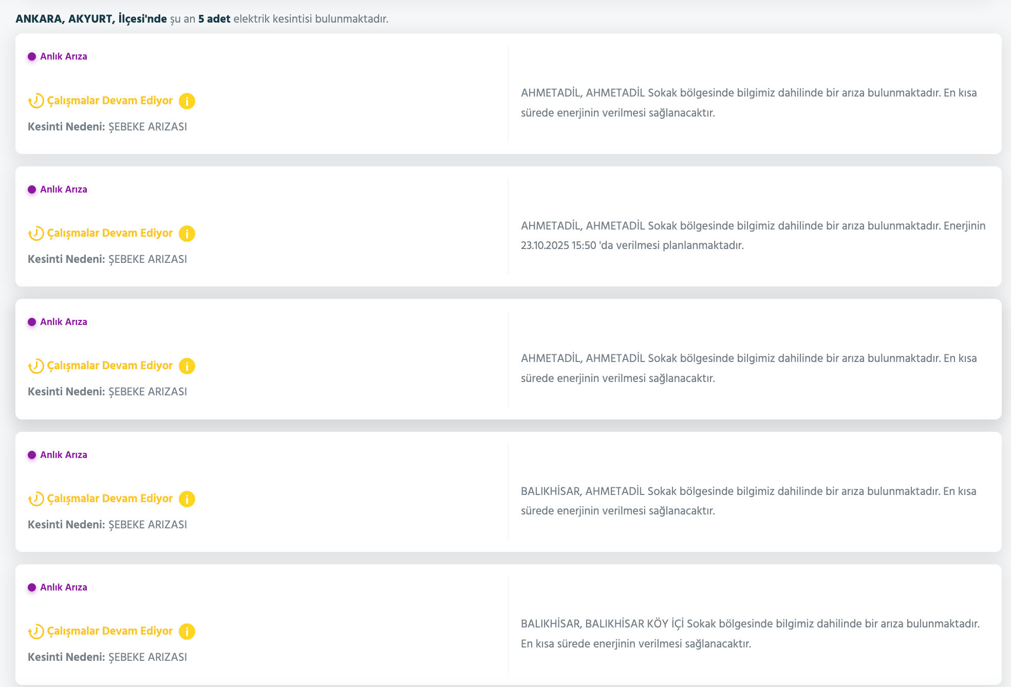 Ankara'nın hangi ilçelerinde elektrikler kesildi, saat kaçta gelecek? Başkent EDAŞ güncel listeyi paylaştı - 3. Resim