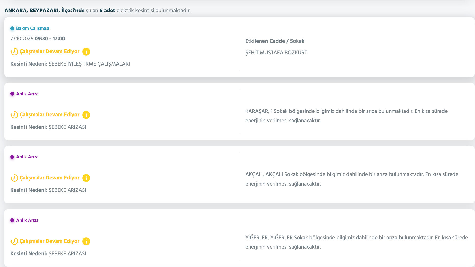 Ankara'nın hangi ilçelerinde elektrikler kesildi, saat kaçta gelecek? Başkent EDAŞ güncel listeyi paylaştı - 7. Resim