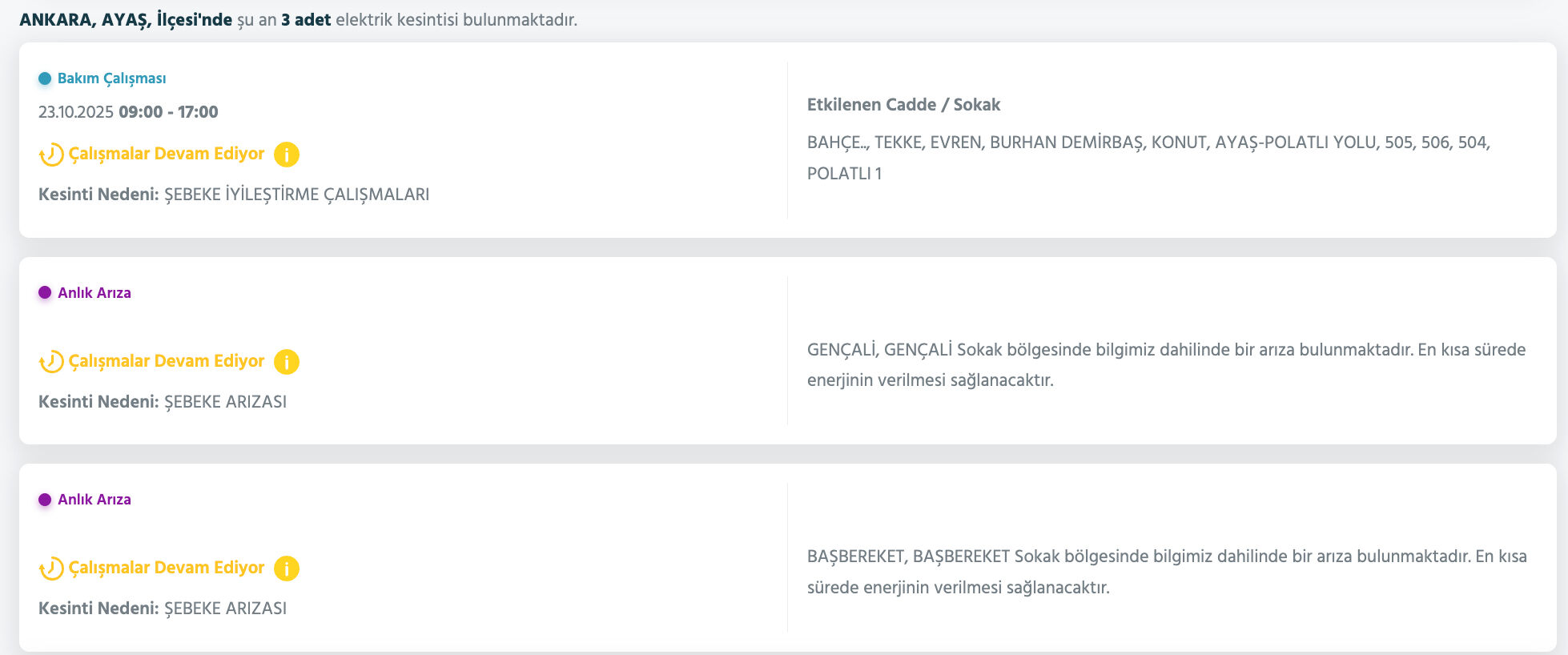 Ankara'nın hangi ilçelerinde elektrikler kesildi, saat kaçta gelecek? Başkent EDAŞ güncel listeyi paylaştı - 6. Resim
