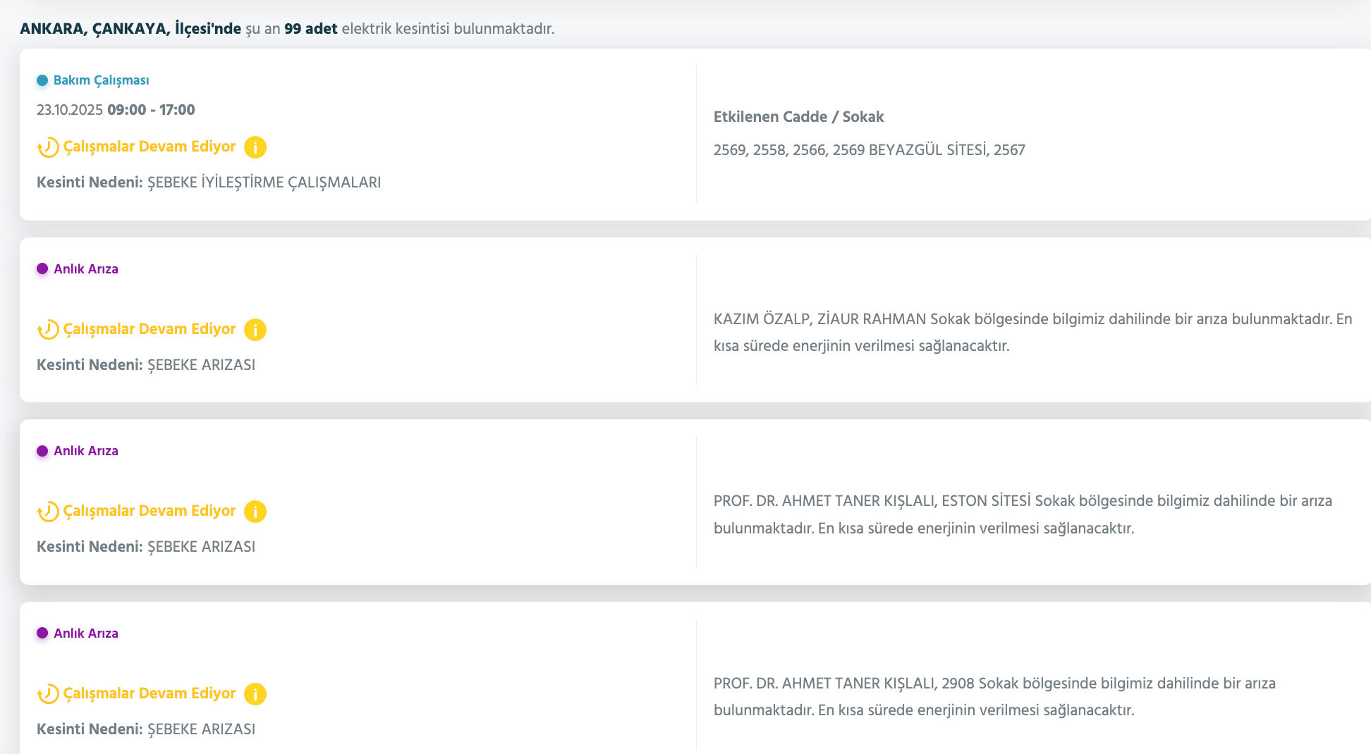 Ankara'nın hangi ilçelerinde elektrikler kesildi, saat kaçta gelecek? Başkent EDAŞ güncel listeyi paylaştı - 8. Resim