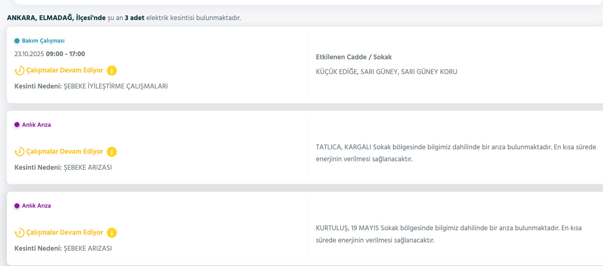Ankara'nın hangi ilçelerinde elektrikler kesildi, saat kaçta gelecek? Başkent EDAŞ güncel listeyi paylaştı - 10. Resim