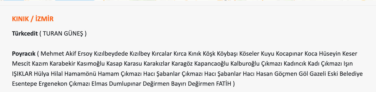 İzmir'in o il&ccedil;eleri karanlıkta kalacak... GDZ Elektrik listeyi paylaştı: İzmir'de elektrikler ne zaman gelecek? - 13. Resim