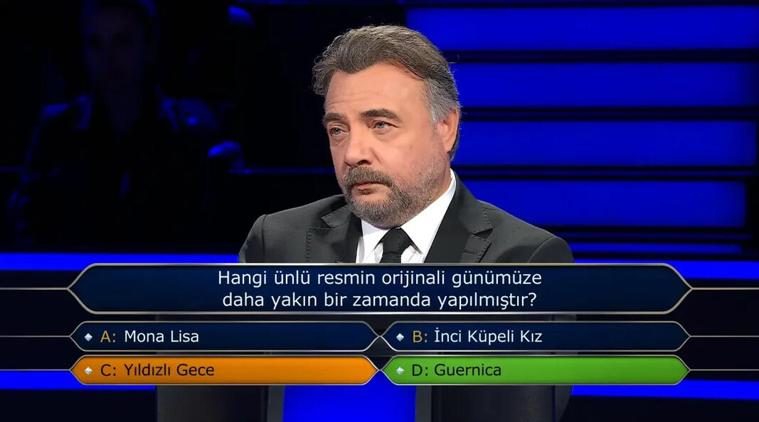 Milyoner’de 200 bin TL’lik soru şaşırttı: Hangi ünlü resmin orijinali günümüze daha yakın bir zamanda yapıldı? - 1. Resim