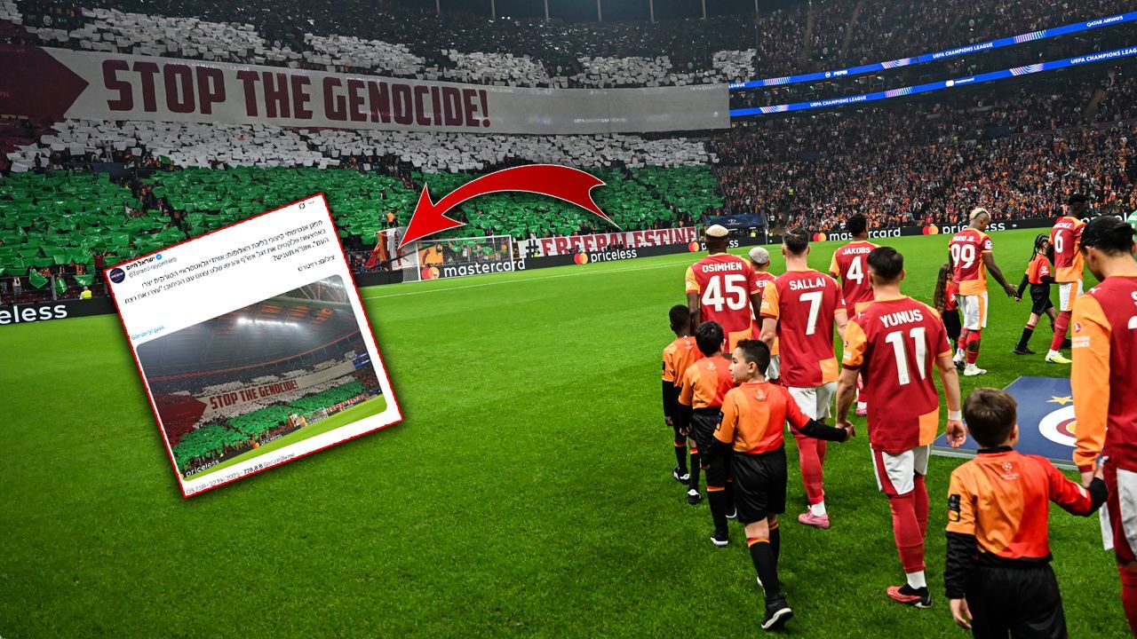 Galatasaray'ın Filistin koreografisinden rahatsız oldular! İsrail medyasından UEFA'ya küstah çağrı Galatasaray'ın Filistin koreografisinden rahatsız oldular! İsrail medyasından UEFA'ya küstah çağrı