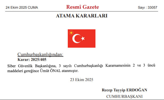 Siber Güvenlik Başkanlığı'na Ümit Önal atandı! Resmi Gazete'de yayımlandı - 1. Resim